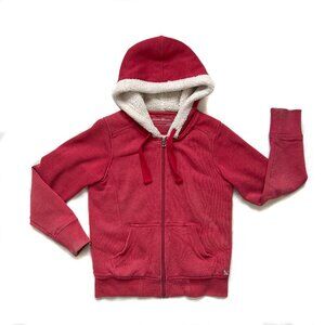 Eddie Bauer sherpa hoodie zip sweatshirt, womens small